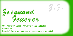 zsigmond feuerer business card